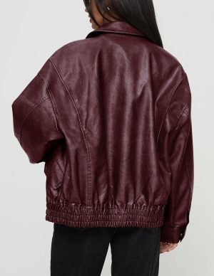 PRETTYGARDEN Women’s Faux Leather Motorcycle Jacket Trendy Fall Spring Clothes Overs...