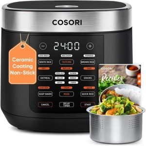 COSORI Rice Cooker 10 Cup, 24h Keep Warm, Non-stick Ceramic Inner Pot, 18 Functions Fuzzy ...
