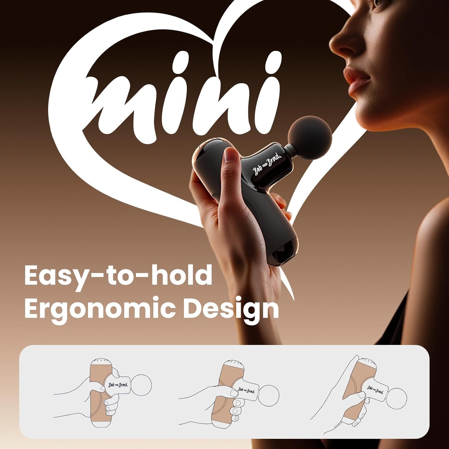 BOB and Brad Q2 Pro Mini Massage Gun with Heat and Cold Head,Pocket-Sized Deep Tissue Massager Gun,Portable Percussion Muscle Massager Gun, Ultra Small&Quiet Muscle Massage Gun, Gift for Women Men - Image 9