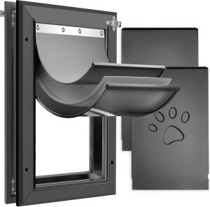 [Petoasis] 3-Flap Dog Door, Heavy-Duty Aluminum Pet Door for Extreme Weather, Energy-Savin...