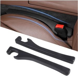 Car Seat Gap Filler 2 Pack, Universal Fit PU Leather Car Seat Gap Plug to Fill The Gap Bet...