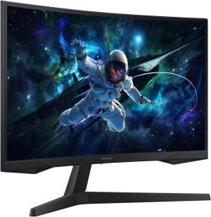 SAMSUNG 32″ Odyssey G55C Series QHD 1000R Curved Gaming Monitor, 1ms(MPRT), HDR10, 165Hz, AMD Radeon FreeSync, Eye Care, Glare Free, Sharp Resolution LS32CG550ENXZA