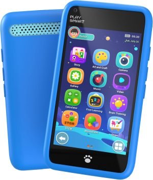 MOMILLA Kids Toys Smart Phone, 3.97″ Touchscreen Toddler Phone, Christmas Bithday Gifts for Smart Kids, 16GB Smartphone w/ Games, Girls Boys Toys for Age 3 4 5 6 7 8 9 Year Old (Front Camera Only)