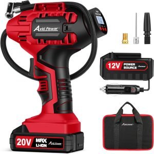 AVID POWER Tire Inflator Portable Air Compressor, 20V Cordless Car Tire Pump, Rechargeable...