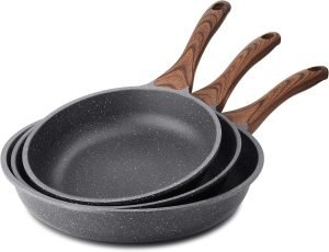 SENSARTE Nonstick Frying Pan Skillets, Swiss Granite Coating Omelette Pans, Healthy Cookwa...