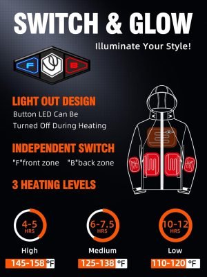 WASOTO Heated Jackets for Women 18400 mAh Battery Pack Water-Resistant Slim Fit Heated Coa...
