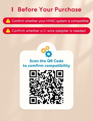 meross Smart Thermostat for Home, WiFi Thermostat Works with Matter, Alexa, Apple Home, Google Assistant, App & Voice Control, 7x24h Scheduling, Energy Saving, C-Wire Required
