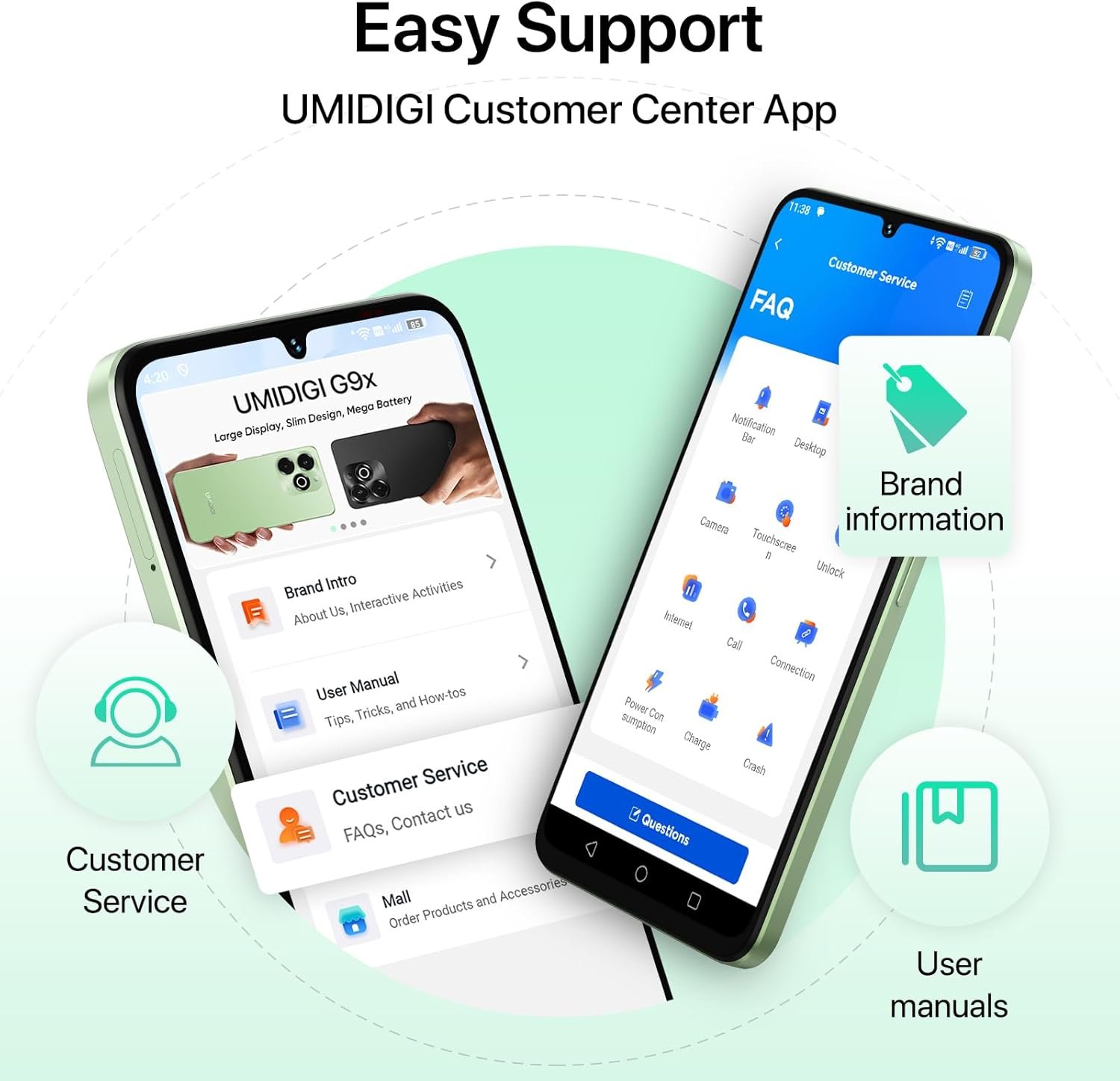 UMIDIGI G9X Unlocked Cell Phone,6.75" 90Hz Display Smart Phone,Android 14,5000mAh,Octa-Core 8(4+4)+64GB 1TB,Face ID Unlock,4G Dual SIM Phone,GPS,FM Radio,Show captions,Unlocked Android Phones - Image 5