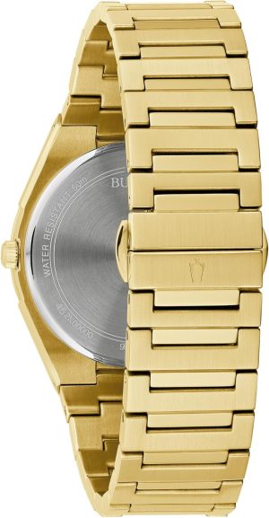 Bulova Mens Dress Classic Quartz Two Tone Stainless Steel Watch, Patterned Dial, 39mm