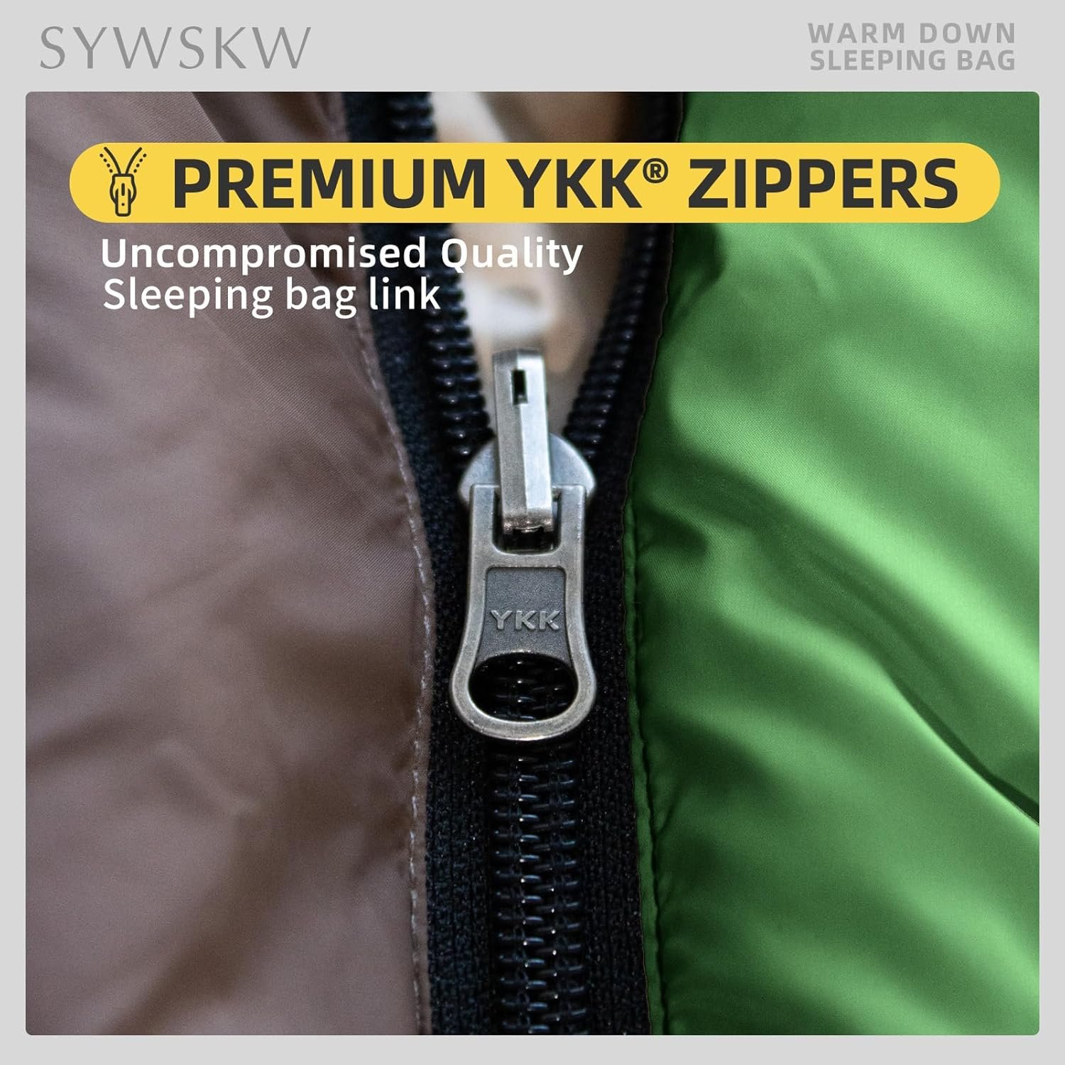 Down Sleeping Bag with Pillow, Ultralight Rectangular Sleeping Bag for Adults, Youth Backpacking,Hiking and Camping Outdoor with YKK Two-Way Zipper 680 FP Down - Image 5