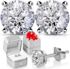Shop LC IGI Certified 0.5 to 1 Carat Lab Grown Diamond Stud Earrings for Women And Men In Platinum Or Gold G-H SI Anniversary Jewelry Birthday Christmas Gifts
