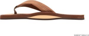 Rainbow Sandals Men’s Leather Single Layer Wide Strap with Arch, Redwood, Men’s X-Large / 11-12 D(M) US