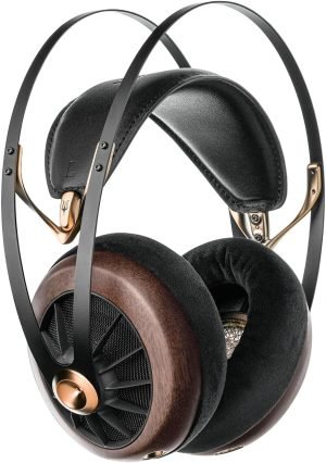 MEZE AUDIO 109 PRO | Wired Over-The-Ear Walnut Wood Audiophile Open-Back Headphones | 50mm Dynamic Drivers | Low Impedance 40 Ohms | Cables and Carrying Pouch Included | 2-Year Warranty