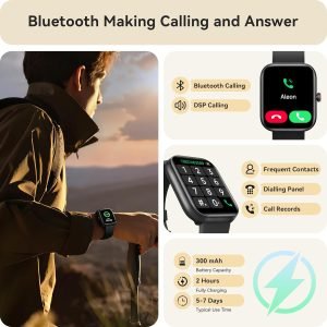 Smart Watch for Women Men, Smartwatch for iPhone & Android Bluetooth (Answer/Call) Built-in Alexa, 1.91″ HD Fitness Tracker with 105+ Sport Modes, IP68 Waterproof, Sleep/Heart Rate/SpO2/Stress Monitor