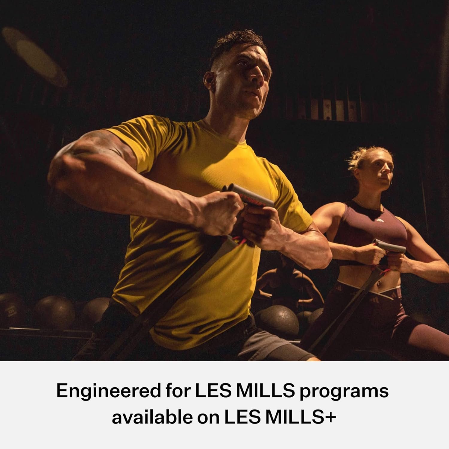 Les Mills™ SMARTBAND™ Workout Resistance Band with Handles, Home Gym Workout Equipment, Elastic Stretch - Image 7