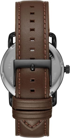 Fossil Men’s Copeland Quartz Stainless Steel and Leather Three-Hand Watch