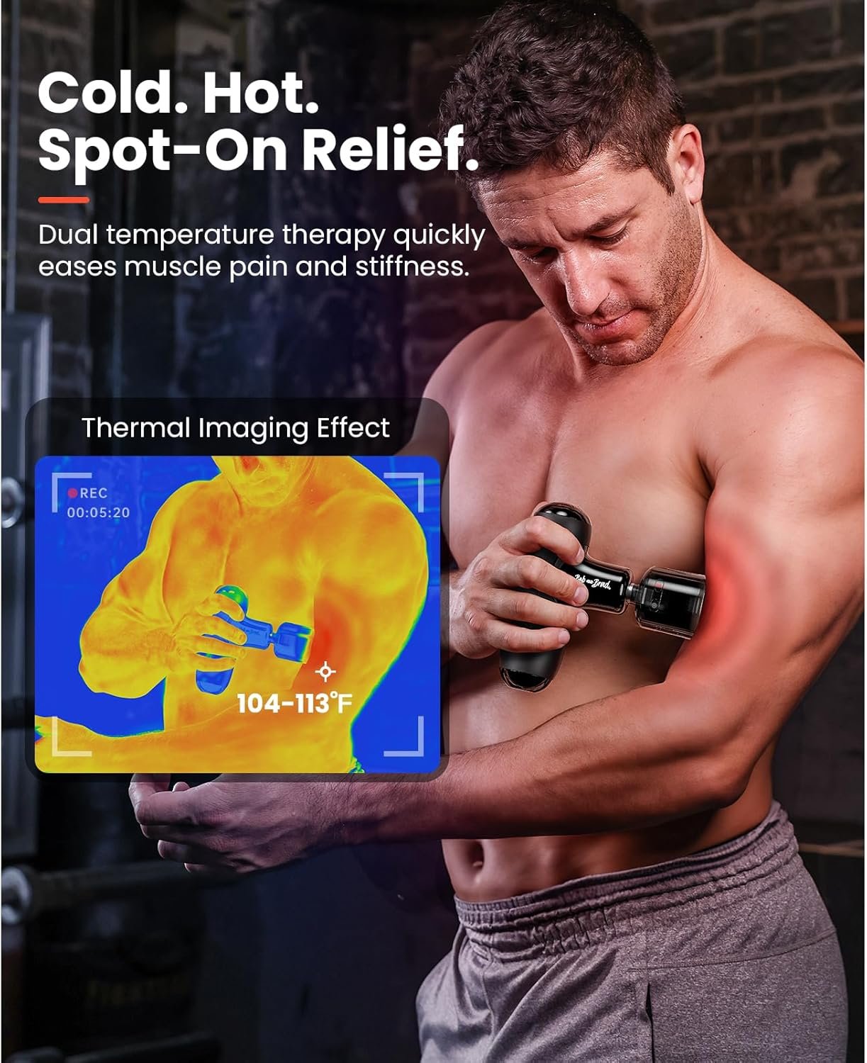 BOB and Brad Q2 Pro Mini Massage Gun with Heat and Cold Head,Pocket-Sized Deep Tissue Massager Gun,Portable Percussion Muscle Massager Gun, Ultra Small&Quiet Muscle Massage Gun, Gift for Women Men - Image 3