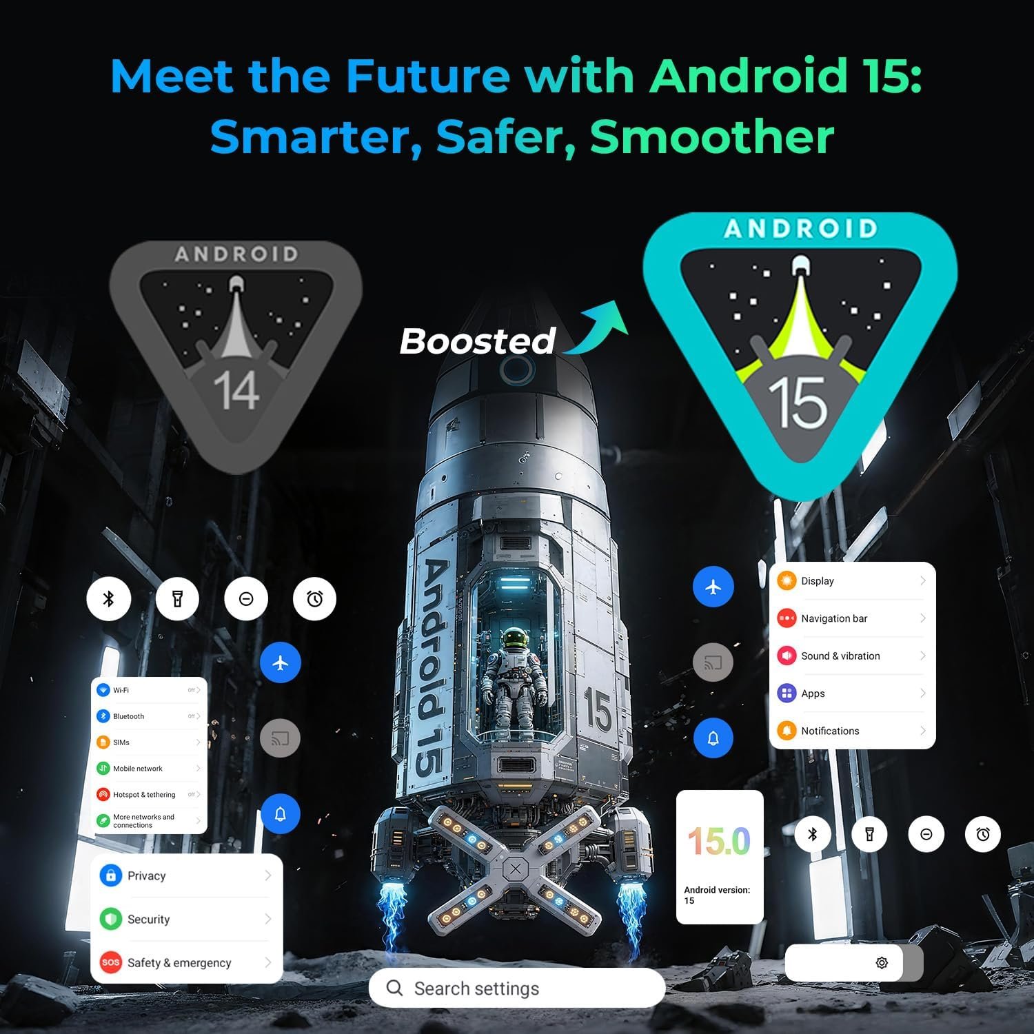 HOTWAV R9 Ultra 5G Rugged Tablet, 24GB + 512GB/TF 2TB Android 15 Tablet with Pen, 11 Inch 2K FHD+ Waterproof Tablets, 20080mAh, 64MP+20MP, Octa-Core, Dual SIM/Gemini AI /IP68&IP69K/Face ID/OTG/WLAN 5 - Image 8