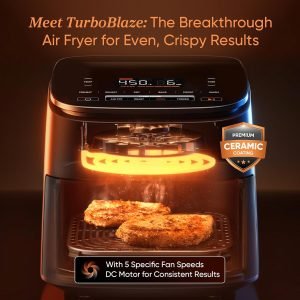 Cosori 9-in-1 TurboBlaze Air Fryer 6 Qt, Premium Ceramic Coating, 90°–450°F, Precise H...