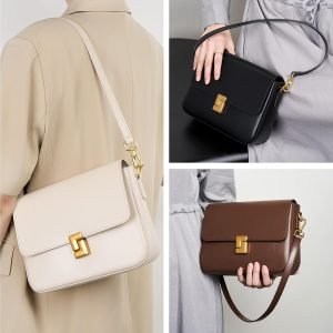 Shoulder Bags for Women, Genuine Leather Crossbody Purses Vintage Handbags-Adjustable Strap Designer Bags
