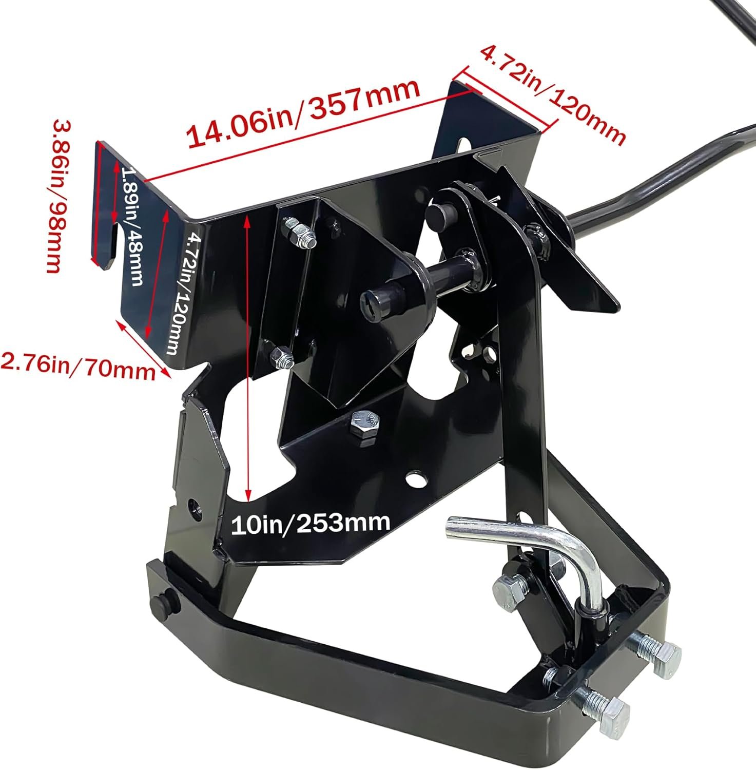 Garden Tractor Sleeve Hitch Attachment Rear Mount Compatible with Craftsman T200 T300 Series/Cub Cadet Riding Lawn Mower Tractors with 23" Or Larger Rear Tires for Husqvarna 585607901 - Image 2