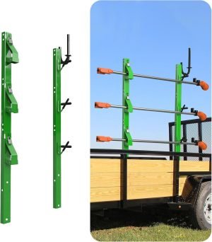 ELITEWILL Weed Eater Rack for Trailer Trimmer Rack Mount on Open Trailer Holder Lawn Equipment Rack for Landscape Truck 3 Place Weedeater Rack Landscape Trailer Accessories