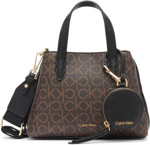 Calvin Klein Womens Millie 2 in 1 Triple Compartment Mini Satchel Crossbody