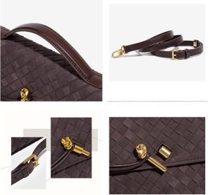 Suede Woven Purse for Women Evening Clutch Purse Woven Shoudler Bag Crossbody Satchel with Metal Buckle 2025