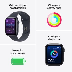 Apple Watch SE 3 [GPS 40mm] Smartwatch with Starlight Aluminum Case with Starlight Sport Band – S/M. Fitness and Sleep Trackers, Heart Rate Monitor, Always-On Display, Water Resistant