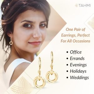 Elegant 14K Yellow Gold-Filled Love Knot Earrings | Stylish Leverback Circle Dangle Earrings for Women | Everyday Minimalist Jewelry Gift Idea for Her