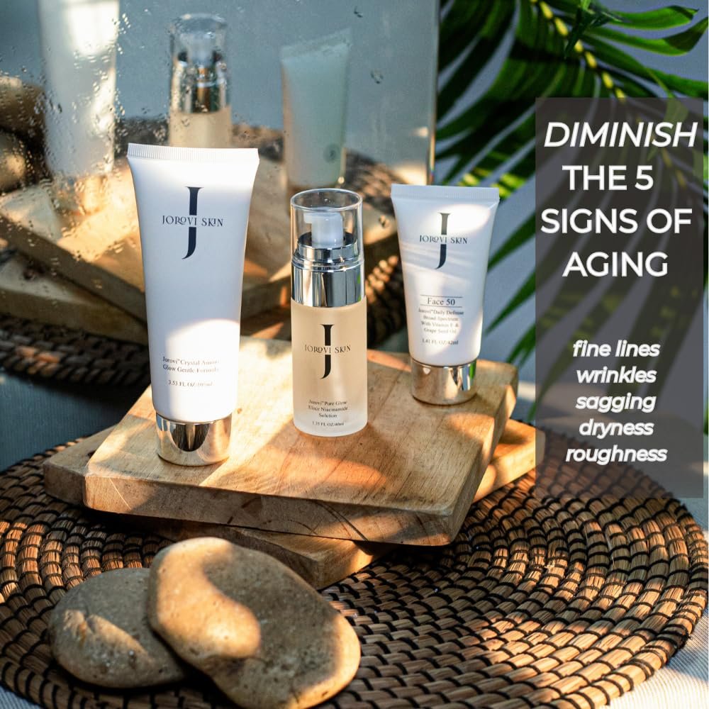 Jorovi Beauty Complete Skincare Set -6- Piece Regimen with Cleanser, Toner, Face Serum, Eye Cream, Facial Moisturizer, and SPF 50 Lotion Kit for Women & Teens (Skin care Gift Set) - Image 4