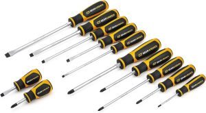 GEARWRENCH 12 Pc. Phillips/Slotted Dual Material Screwdriver Set – 80051H
