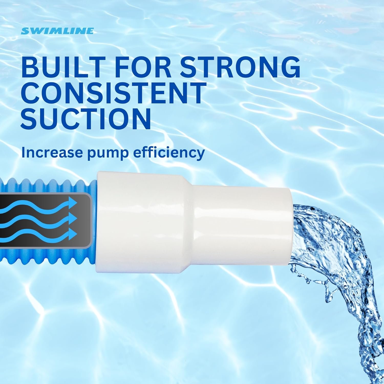 SWIMLINE HYDROTOOLS Swimming Pool Vacuum Hose With Kink-Resistant Swivel Cuff 1.5'' X 30' For Inground Pools - Compatible With Vacuum Heads, Skimmers, Filter Pump Inlets, And Other Pool Accessories - Image 5