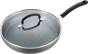 T-Fal Ultimate Hard Anodized Nonstick Fry Pan With Lid 12 Inch, Oven Broiler Safe 400F, Li...