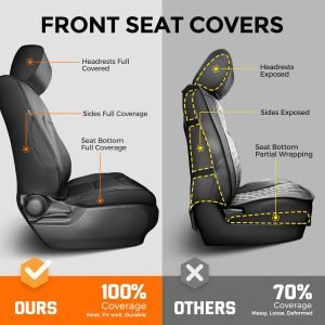 Full Set car seat Covers for Toyota Tundra 2022-2026,Leather Waterproof Pickup seat Covers...