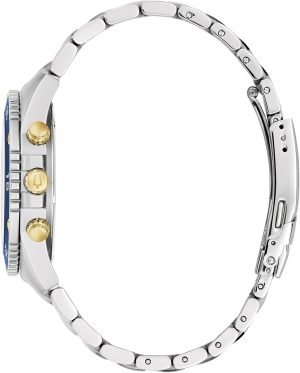 Bulova Men’s Marine Star Two-Tone Stainless Steel Chronograph Quartz Watch, Blue Dial Style: 98H37