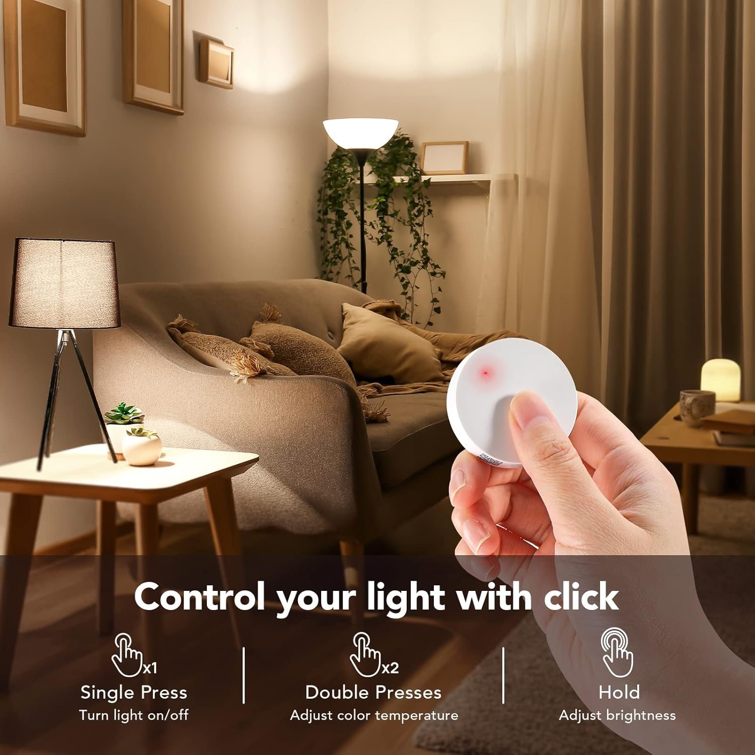 OREiN Matter Smart Light Bulb, ST19(58) Smart Edison Bulbs with Remote Control Work with Apple Home, Alexa, Google Home, SmartThings, 800lm 2700K-6500K Smart Filament Bulb E26 Base 6Pack - Image 9