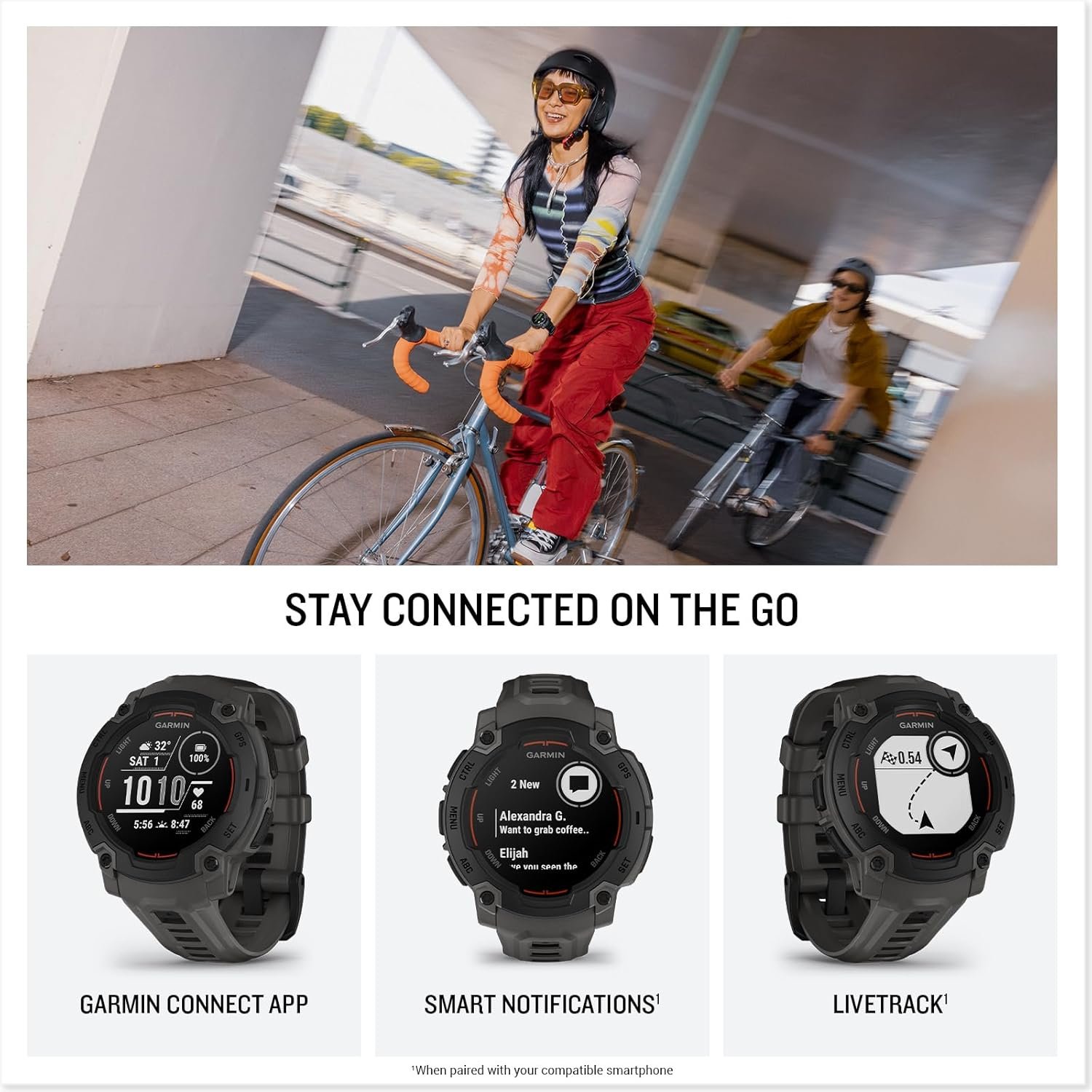 Garmin Instinct® E 45mm, Rugged Outdoor GPS Smartwatch, 24/7 Health Monitoring, Wrist-Based Heart Rate, Up to 16 Days of Battery Life, Charcoal - Image 5