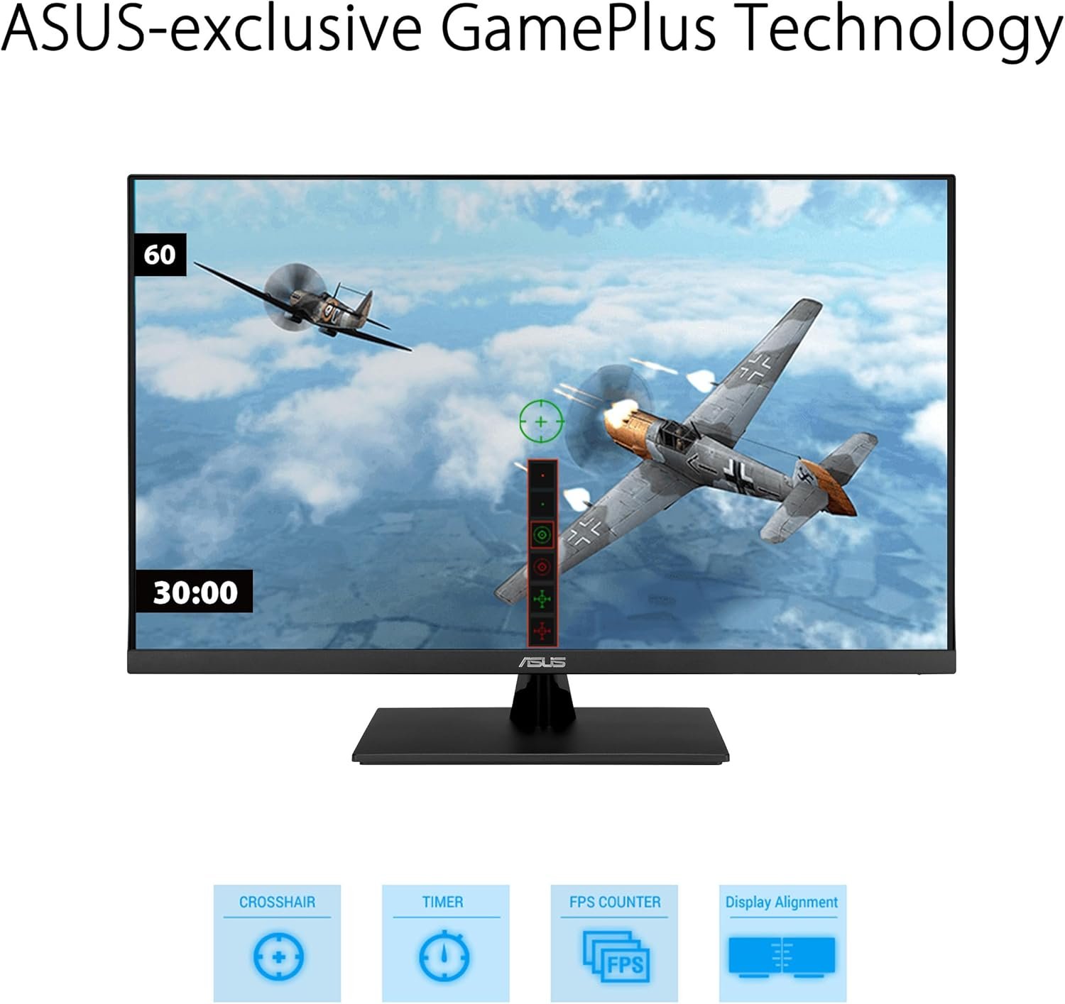 ASUS 31.5” 4K HDR Eye Care Monitor (VP327Q) – UHD (3840 x 2160), 99% sRGB, HDR-10, Adaptive-Sync, Speakers, DisplayPort, HDMI, Flicker Free, Blue Light Filter, VESA Mountable,Black - Image 4