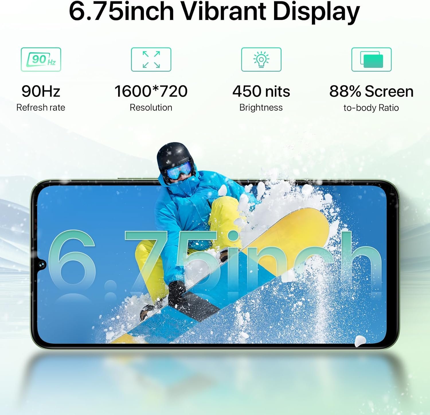 UMIDIGI G9X Unlocked Cell Phone,6.75" 90Hz Display Smart Phone,Android 14,5000mAh,Octa-Core 8(4+4)+64GB 1TB,Face ID Unlock,4G Dual SIM Phone,GPS,FM Radio,Show captions,Unlocked Android Phones - Image 2