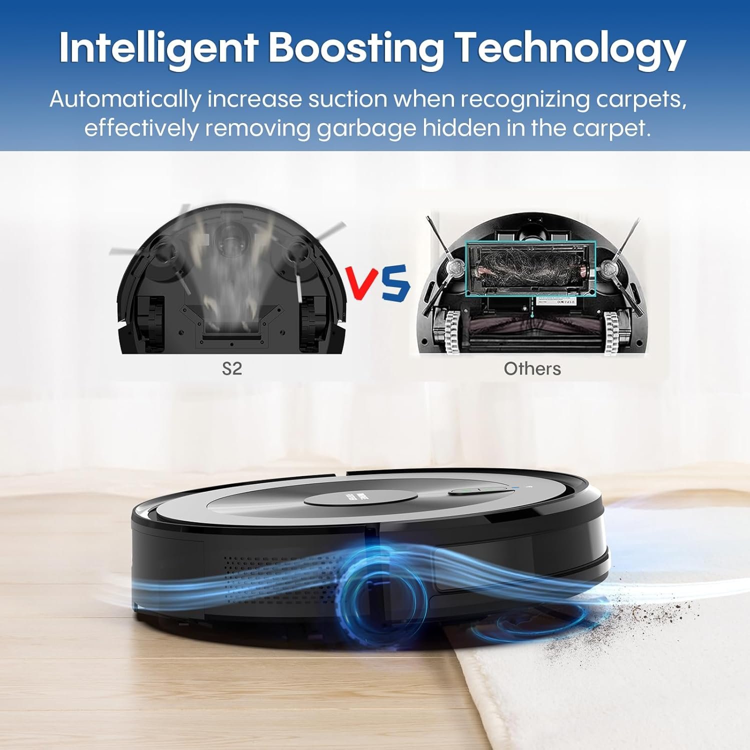 Robot Vacuum and Mop, 4000Pa 3-in-1 Robotic Vacuum Cleaner, Alexa & APP Control, Schedule Cleaning, Self-Charging, Slim and Quiet, Robotic Vacuum Perfect for Pet Hair, Hard Floor, Carpet - Image 3
