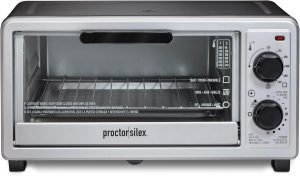 Proctor Silex 4 Slice Countertop Toaster Oven, Multi-Function with Bake, Toast and Broiler...