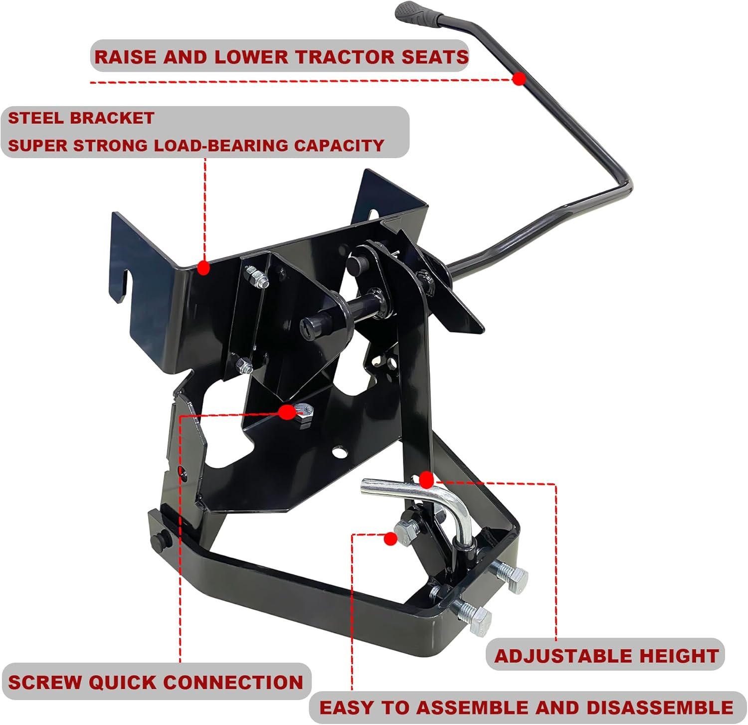 Garden Tractor Sleeve Hitch Attachment Rear Mount Compatible with Craftsman T200 T300 Series/Cub Cadet Riding Lawn Mower Tractors with 23" Or Larger Rear Tires for Husqvarna 585607901 - Image 4