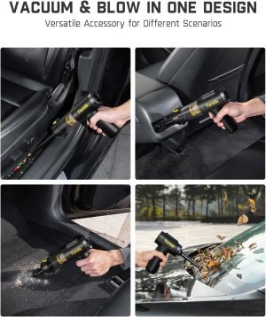 Fanttik Slim V10 Mix Cordless Car Vacuum, 4 in 1 Handheld Air Duster, Color Smart LED Disp...