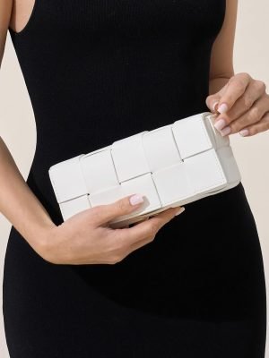 CHUNLI Woven Clutch Purses for Women – Sleek Shoulder Handbag for Evening, Formal Events, Wedding, Party, Special Occasions