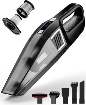 Handheld Vacuum Cordless, 9000PA Strong Suction, 2 Suction Modes, Fast Type-C Charging, Li...