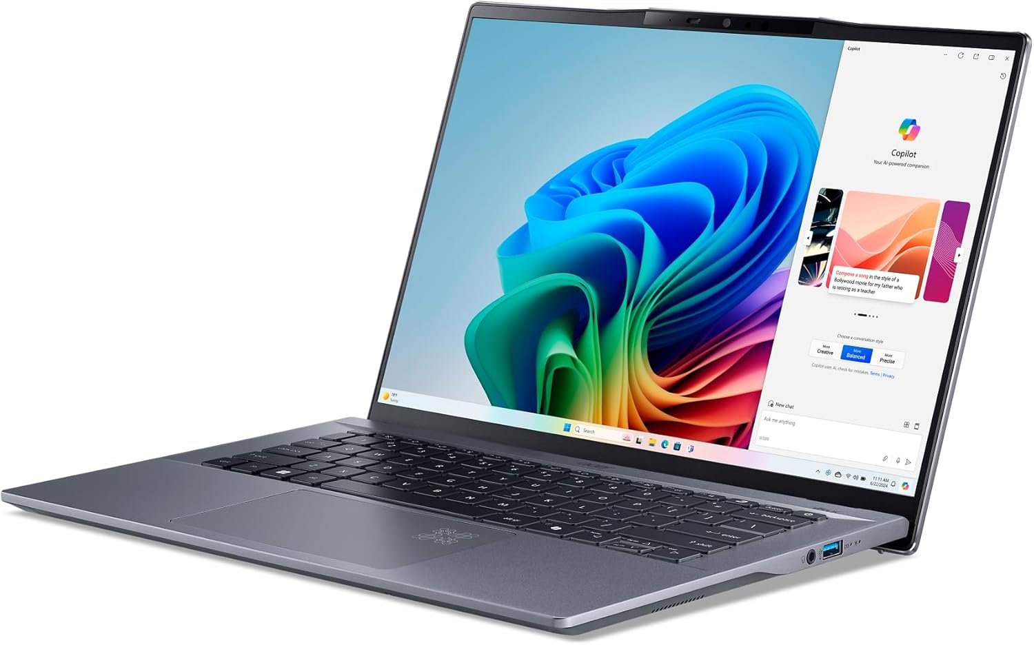 Acer Swift Go 14 AI Copilot+ PC | 14.5" 2.5K 120Hz Display | Unlock AI Experiences | Snapdragon X Plus 8-Core Processor | 16GB RAM | 1TB Gen 4 SSD | Wi-Fi 7 | Windows 11 Home | SFG14-01-X006 - Image 12