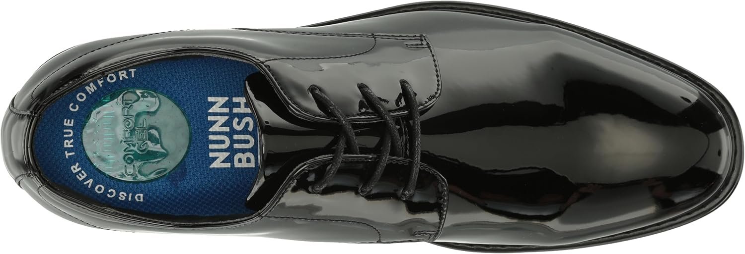 Nunn Bush Mens Centro Flex Plain Toe Oxford Formal Lace Up Tuxedo Shoe - Image 5