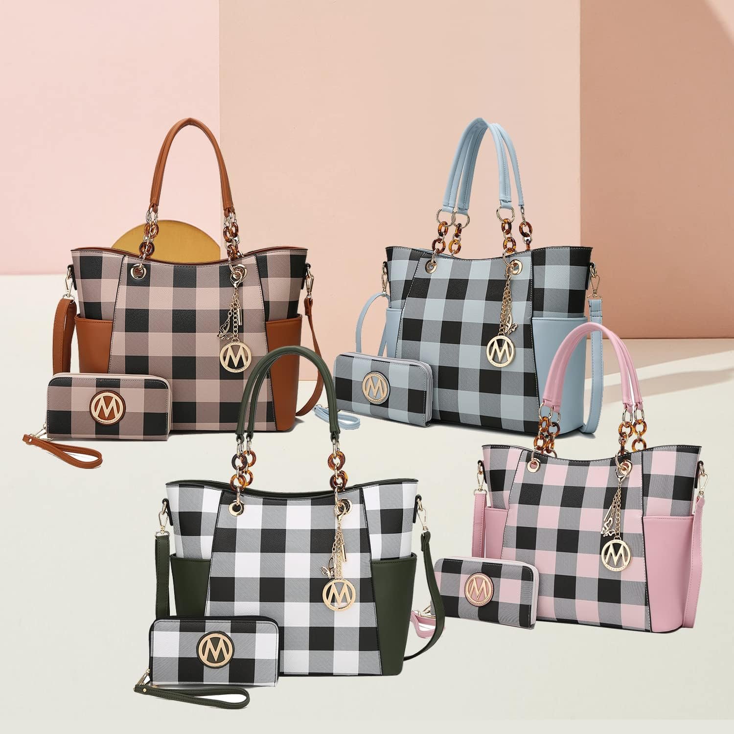 MKF Collection Tote Bag for Women, Handbag Set with Wallet-Top-Handle- Vegan Leather Purse - Image 7