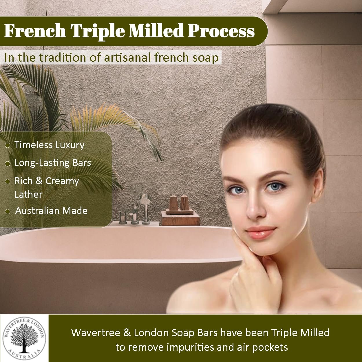 Wavertree & London Assorted Floral Elegance Scents Natural Soap Bars (Pack of 8), 7oz Moisturizing Triple Milled Soap Bars Enriched with Shea Butter and Pure Plant Oils | All Body & Bath Soap - Image 3